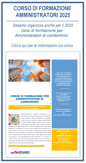 SESAMO Ammisnistratori di Condominio corsi di formazione